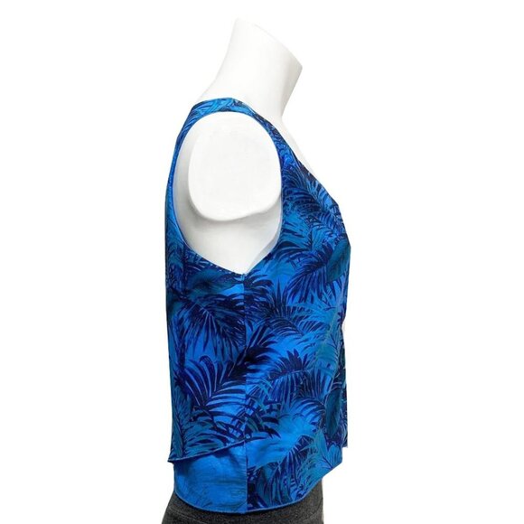 ZARA Plunge Neckline Palm Tree Print Vest Top - Picture 2 of 7